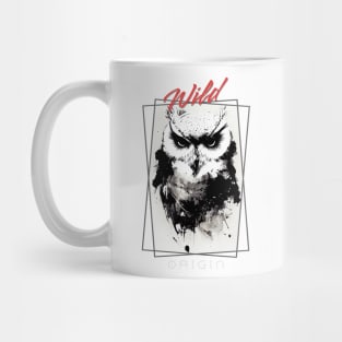 Owl Bird Wild Nature Free Spirit Art Brush Painting Mug